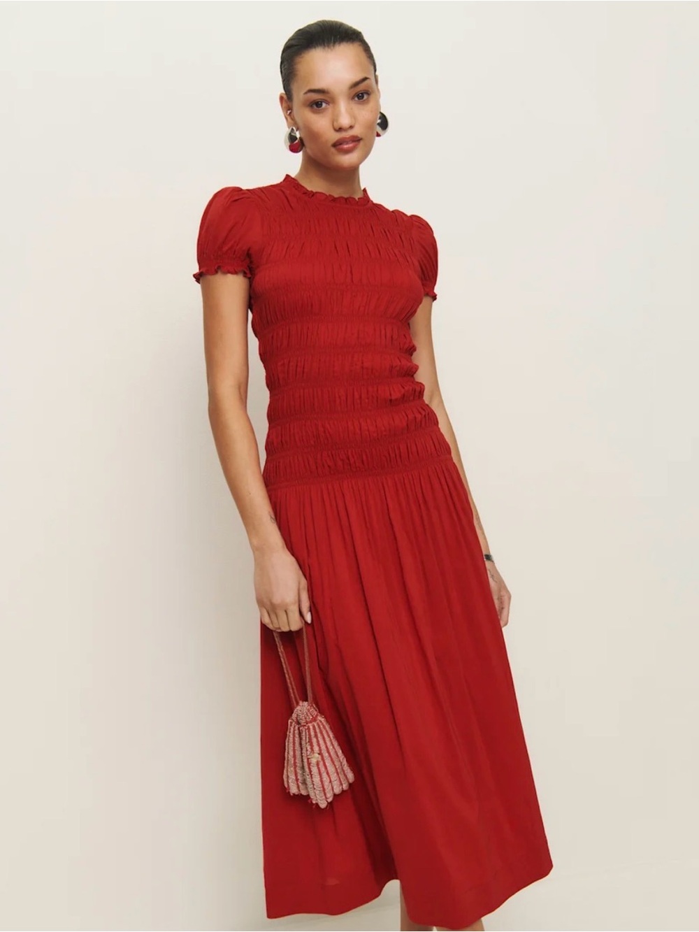 NWT Reformation Red Kiria Dress Size 6